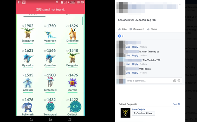 Kiếm bạc triệu nhờ bán tài khoản Pokemon Go ở Việt Nam