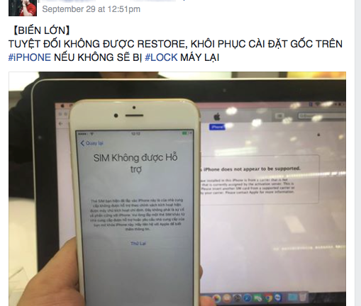 Nhiều iPhone xách tay tại Việt Nam bỗng dưng không nhận SIM