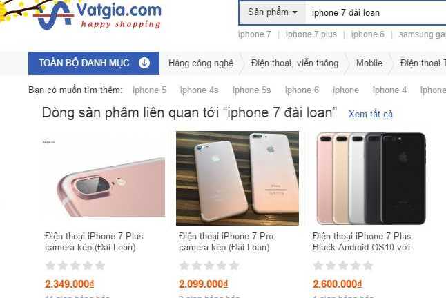 Giáp Tết, iPhone 7 hàng nhái tung hoành thị trường trên mạng