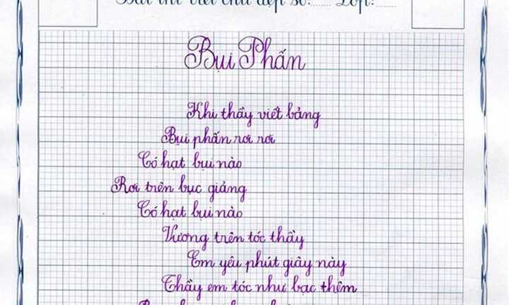 Những bài thi viết chữ đẹp khiến cư dân mạng thán phục