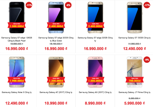 Smartphone cao cấp giảm giá tới 4 triệu đồng