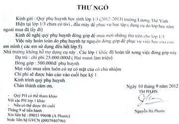 Cuối năm, phụ huynh run cầm cập với 'Thư ngỏ'