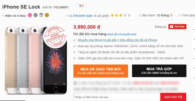 iPhone SE về Việt Nam giá 4 triệu đồng bắt đầu hút khách