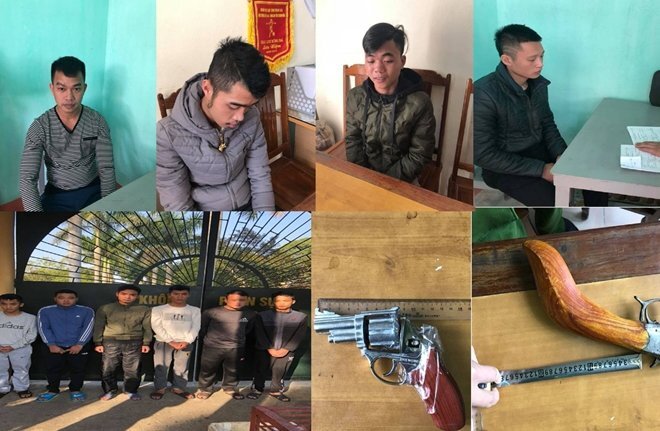 10 côn đồ hỗn chiến trước quán karaoke, nã súng bắn công an