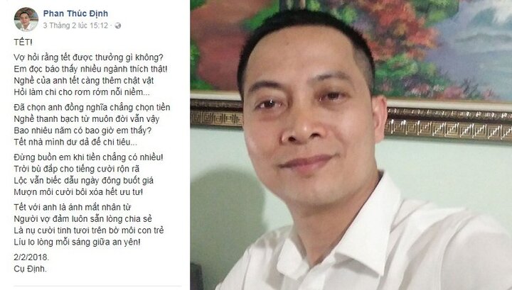 Xúc động bài thơ không có thưởng Tết của thầy giáo xứ Nghệ