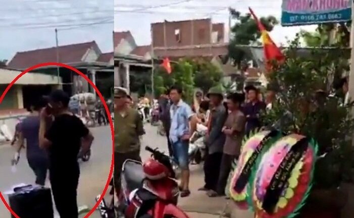 Mở nhạc đám ma, mang vòng hoa đến nhà trưởng công an xã đòi nợ