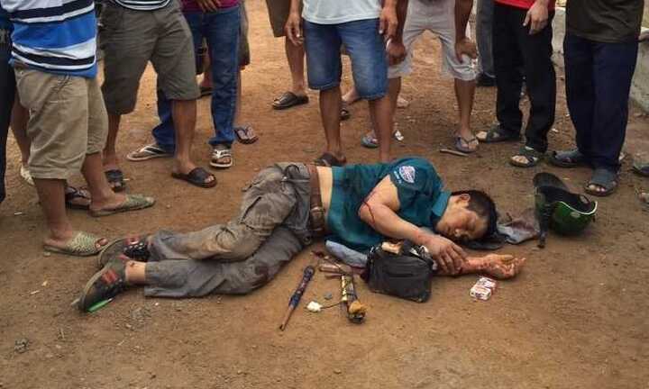 Bị dân đánh thê thảm, 'cẩu tặc' ngã gục bên vũng máu