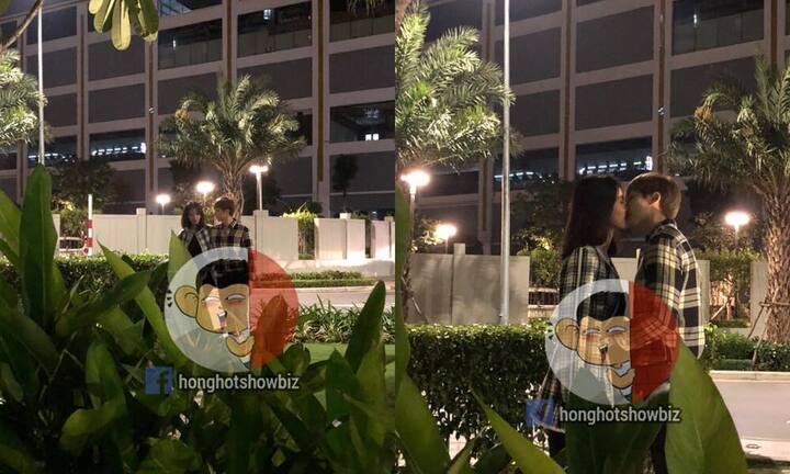 Lộ hình ảnh Trương Mỹ Nhân tình tứ hôn trai lạ giữa đêm