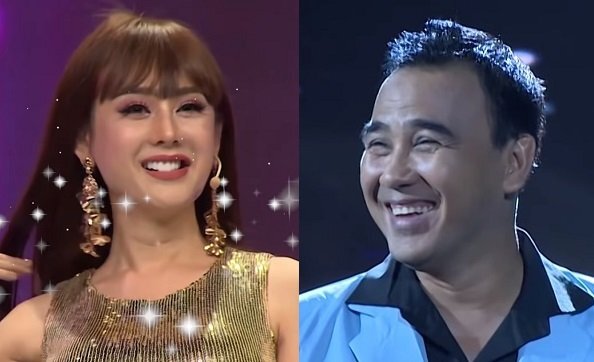 MC Quyền Linh ngượng ngùng khi được Lâm Khánh Chi liên tục khen đẹp trai