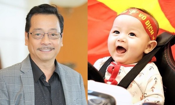 NSND Hoàng Dũng khoe ảnh cháu đích tôn cực đáng yêu nhân dịp sinh nhật