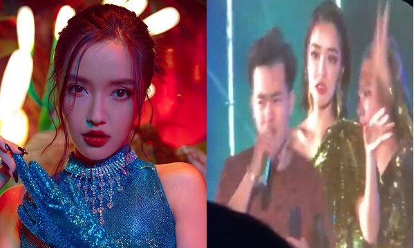Đang hát bị khán giả lao lên sân khấu giật micro, Bích Phương phản ứng ra sao?