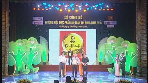 Vinh danh Thương hiệu thực phẩm an toàn tin dùng 2016