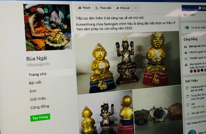 Bùa ngải Thái Lan chế từ xác thai nhi rao bán tràn lan trên Facebook