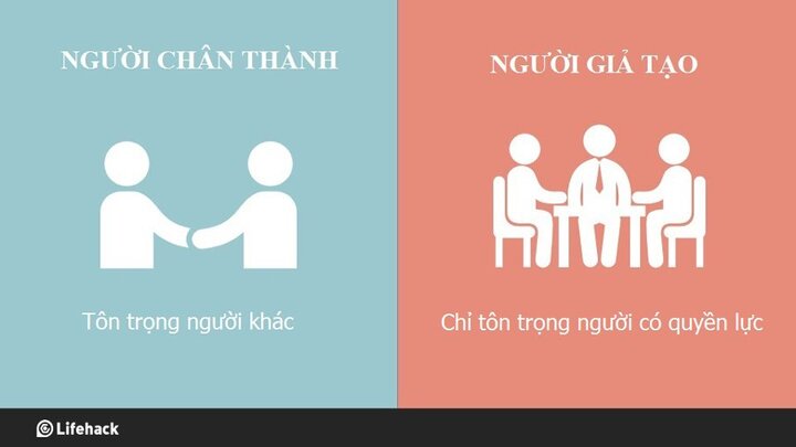 Phân biệt kẻ giả tạo và người chân thành đơn giản không ngờ
