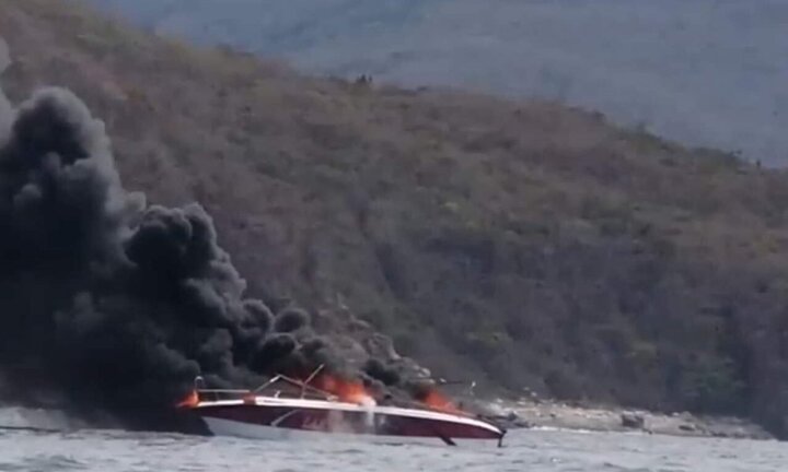 Cháy ca nô trên vịnh Nha Trang, 2 thuyền viên bị bỏng