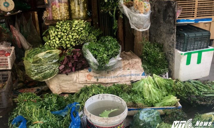 Rau tại Hà Nội tăng giá hơn 2 lần sau mưa lũ