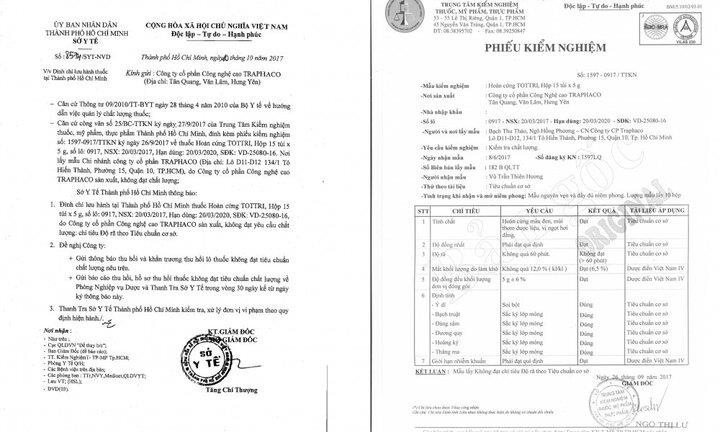 Thuốc Hoàn cứng Tottri của Traphaco bị yêu cầu thu hồi và đình chỉ lưu hành