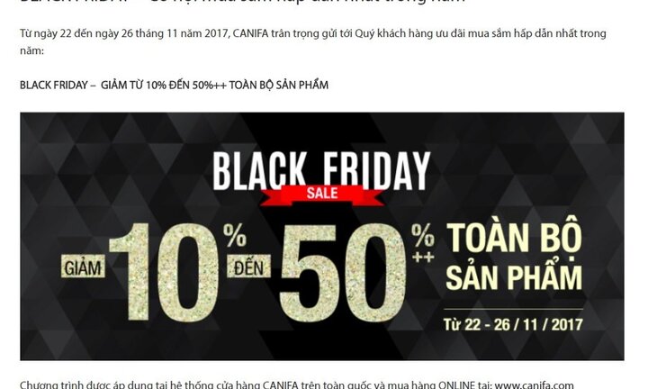 Black Friday 2017: Nhiều thương hiệu thời trang giảm giá sâu