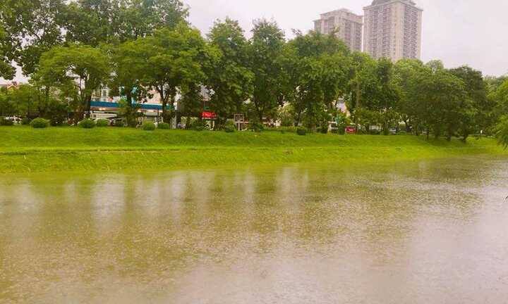 Bão số 3 Thần Sét quét qua, sông Tô Lịch bỗng hóa 'nàng tiên' đẹp ngỡ ngàng