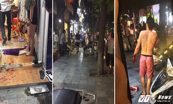 Côn đồ xông vào shop quần áo chém tới tấp hai người giữa phố cổ Hà Nội