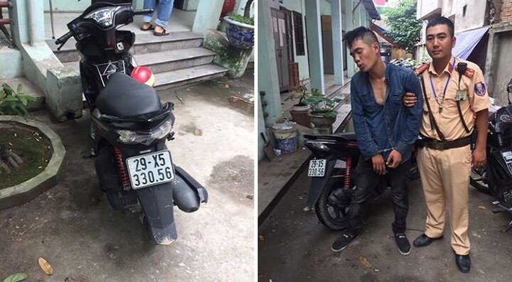 Trộm xe máy gắn định vị, bị CSGT tóm gọn