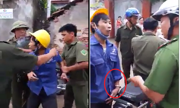 Thực hư clip công an xã dùng còng số 8 bắt giữ người trái phép ở Hà Nội