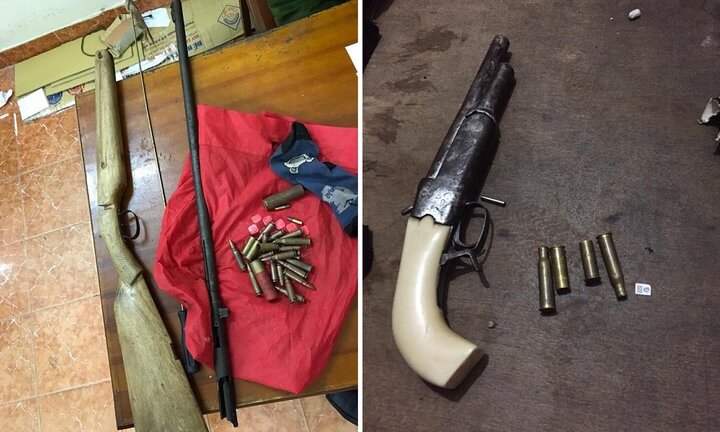 Hai nam thanh niên dùng súng tự chế cướp xe ôm ở Hà Nội