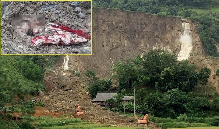 Đau xót thi thể mẹ ôm con vụ sạt lở ở Hòa Bình