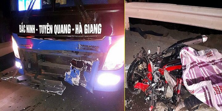 Xe máy chạy tốc độ cao đấu đầu xe khách, 3 thanh niên chết tại chỗ