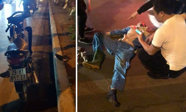 'Ma men' lái xe máy tông trọng thương công nhân môi trường Hà Nội