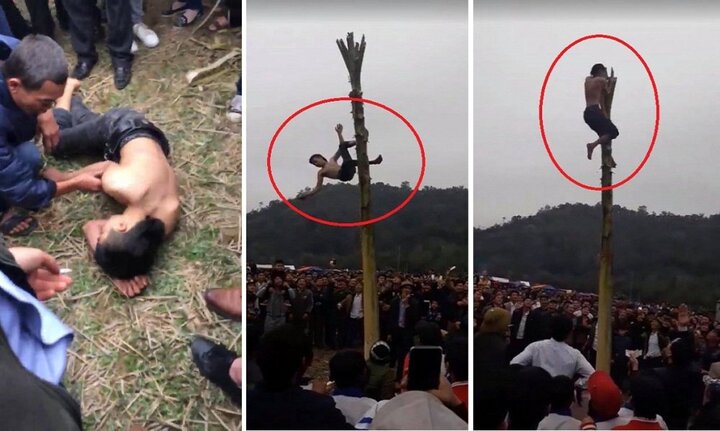 Nam thanh niên rơi từ ngọn chuối xuống đất trong lễ hội xuân: UBND huyện thông tin chính thức