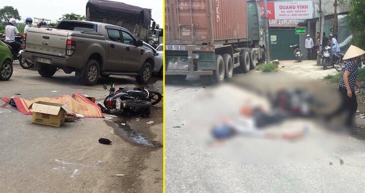 Ngã xe máy, nam thanh niên chết thảm dưới bánh xe container