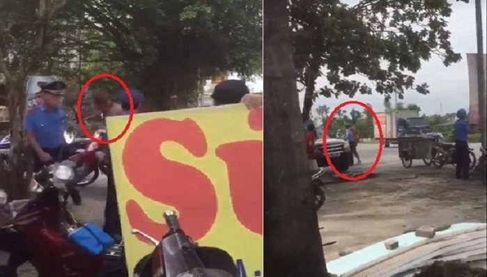 Thực hư người đàn ông cầm đao, giành giật biển quảng cáo với thanh tra giao thông ở Hà Nội