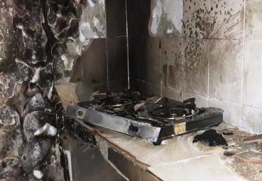 Bình ga bốc cháy dữ dội, người đàn ông không kịp thoát thân