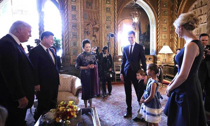 Các cháu ông Trump hát dân ca, đọc thơ Trung Quốc khi gặp ông Tập