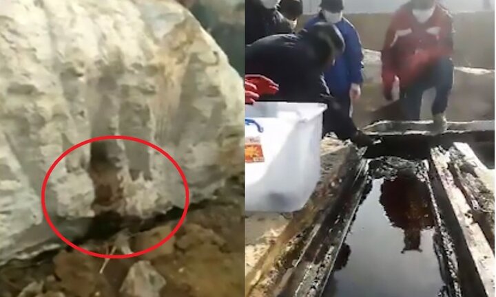 Cặp mộ bí ẩn nằm dưới 'phiến đá chảy máu' ở Trung Quốc