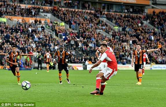 Arsenal đá thảnh thơi, thắng dễ Hull City