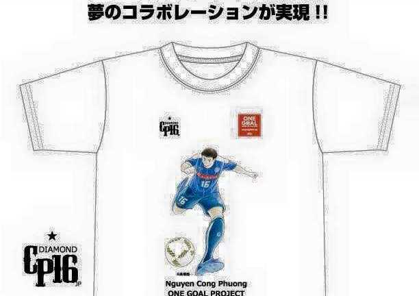 Họa sĩ Nhật vẽ hình Công Phượng làm từ thiện
