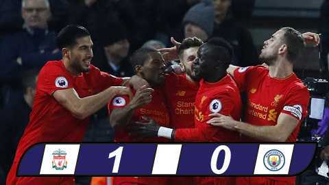 Thắng Man City, Liverpool tiếp tục bám đuổi Chelsea