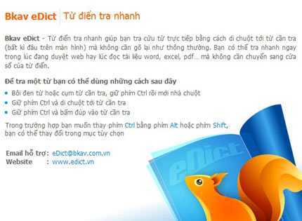 Miễn phí phần mềm từ điển tra nhanh eDict