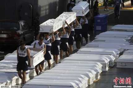Philippines: Trắng xóa quan tài sau siêu bão Washi