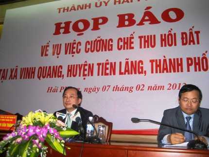 Cưỡng chế Tiên Lãng: Đình chỉ công tác Chủ tịch huyện