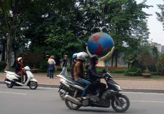 Gió mùa đông bắc gây mưa cho Bắc Bộ