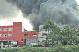 Cháy lớn ở Công ty TNHH Daeyang Hà Nội