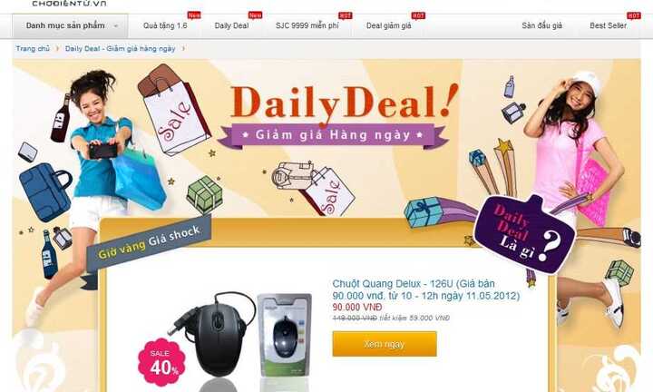 Chodientu.vn ra mắt chuyên trang giảm giá Daily Deal