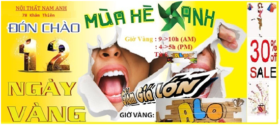 Siêu thị Nội thất Nam Anh “Mùa hè xanh, Giảm giá lớn”