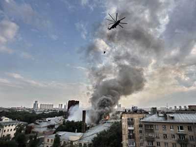 Video, ảnh: 'Quỷ lửa' càn quét Học viện quân sự Moscow