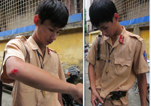 Hà Nội: ‘Giang hồ’ đất Cảng tấn công CSGT giữa phố