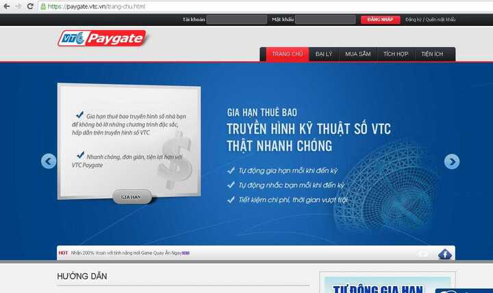 Tự động gia hạn trực tuyến truyền hình kĩ thuật số