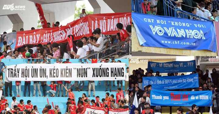 Loạn băng rôn V-League: Đá xoáy kiểu... Cù Trọng Xoay